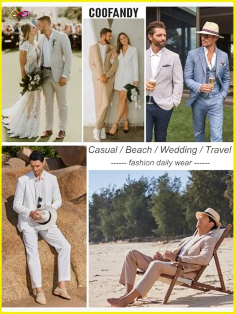 Linen Suit Set Regular Fit Lightweight Blazer Pants Casual Elegant Classic